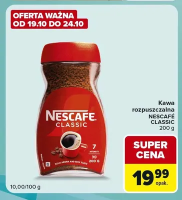 Kawa rozpuszczalna Nescafé Classic promocja w Carrefour Express