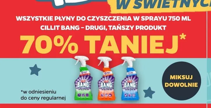 Płyn do czyszczenia w sprayu Cillit Bang promocja w Netto