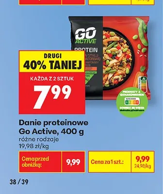 Danie proteinowe Go Active promocja w Biedronka