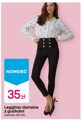 Legginsy damskie z guzikami promocja w Pepco