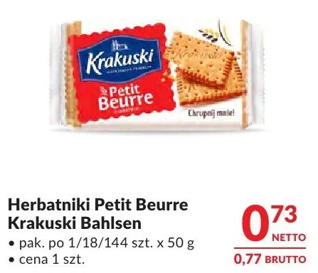 Herbatniki Petit Beurre Krakuski Bahlsen promocja w Makro