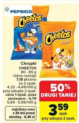 Chrupki Cheetos promocja w Carrefour
