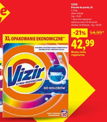 Proszek do prania Vizir XL promocja w Lidl