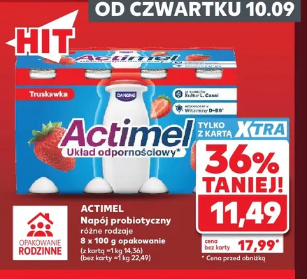 Napój probiotyczny 8-pak Actimel promocja w Kaufland