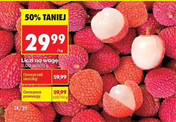 Liczi na wagę promocja w Biedronka