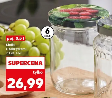 Słoiki z zakrętkami 6-pak 0,5 l promocja w Kaufland