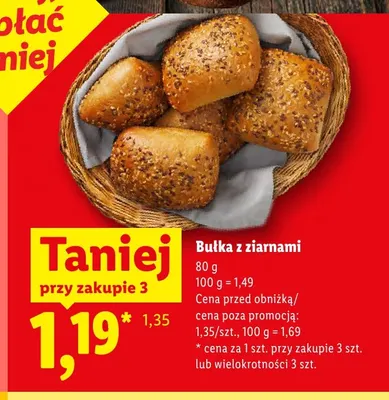 Bułka z ziarnami promocja w Lidl