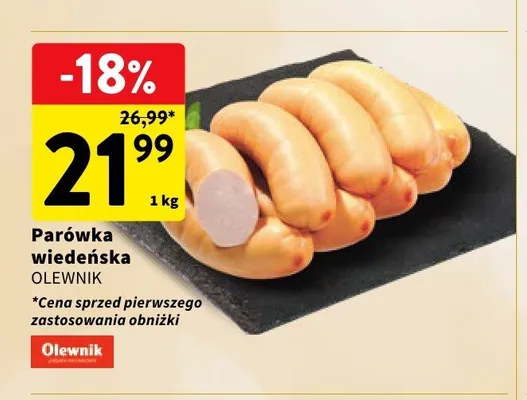 Parówka wiedeńska Olewnik promocja w Intermarche
