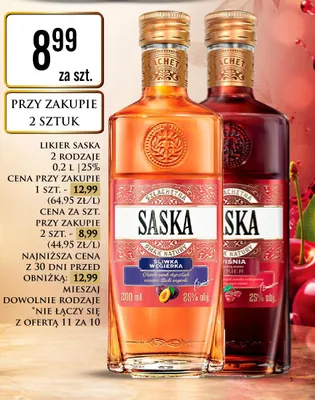 Likier Saska Śliwka Węgierka promocja w Dino