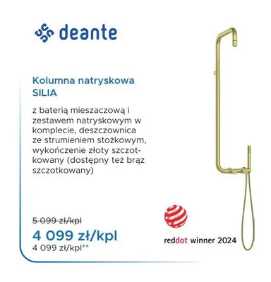 Kolumna natryskowa Deante Silia promocja w Blu Salony Łazienek
