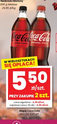 Napój gazowany Coca-Cola Zero Cukru promocja w emma MARKET