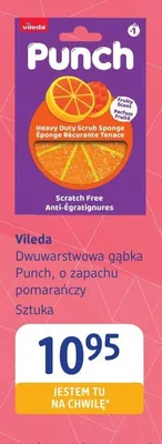 Dwuwarstwowa gąbka Vileda Punch o zapachu pomarańczy promocja w Drogerie DM