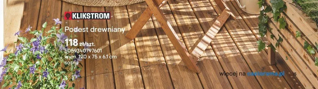 Podest drewniany promocja w Castorama