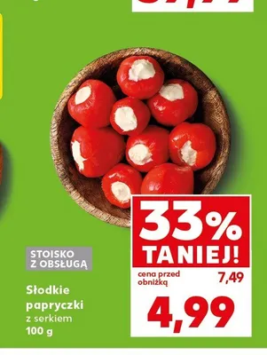 Słodkie papryczki z serkiem promocja w Kaufland