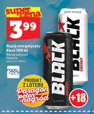 Napój energetyczny Black Zero Sugar promocja w TOPAZ