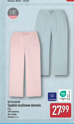 Spodnie muślinowe damskie UP2FASHION promocja w Aldi