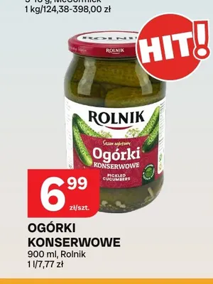 Ogórki konserwowe Rolnik promocja w Chorten