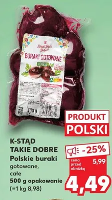 Polskie buraki gotowane, całe promocja w Kaufland