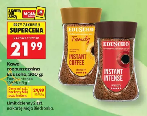 Kawa rozpuszczalna Eduscho Family promocja w Biedronka