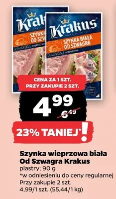 Szynka wieprzowa biała od szwagra promocja w Netto