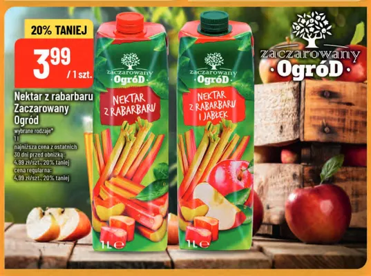 Nektar z rabarbaru Zaczarowany Ogród promocja w POLOmarket