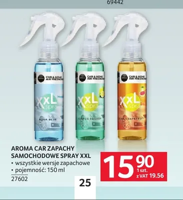 Zapach samochodowy spray XXL Aroma Car promocja w Selgros