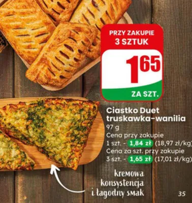 Mini pizza ze szpinakiem i czosnkiem promocja w Dino