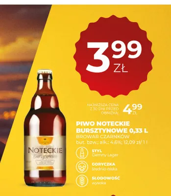 Piwo Noteckie Bursztynowe promocja w Duży Ben