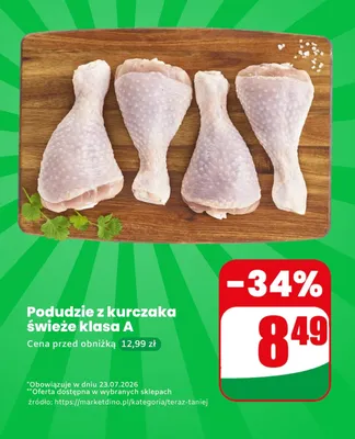 Podudzie z kurczaka świeże klasa A promocja w Dino