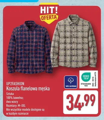 Koszula flanelowa męska Up2fashion promocja w Aldi