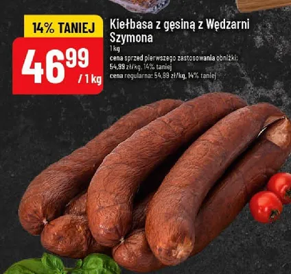 Kiełbasa z gęsiną z Wędzarni promocja w POLOmarket