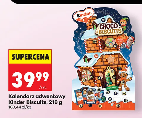 Kalendarz adwentowy Kinder Biscuits promocja w Biedronka