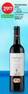 Wino Portada Lisboa półsłodkie promocja w Żabka