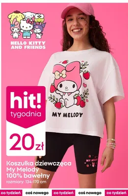 Koszulka dziewczęca My Melody 100% bawełny promocja w Pepco