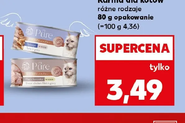 Karma dla kotów tuńczyk w sosie Pūre promocja w Kaufland