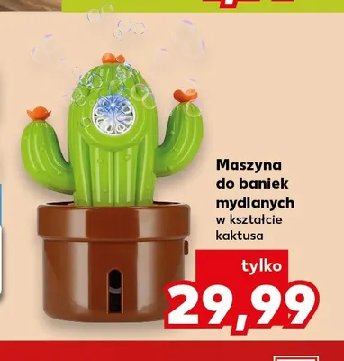 Maszyna do baniek mydlanych w kształcie kaktusa promocja w Kaufland