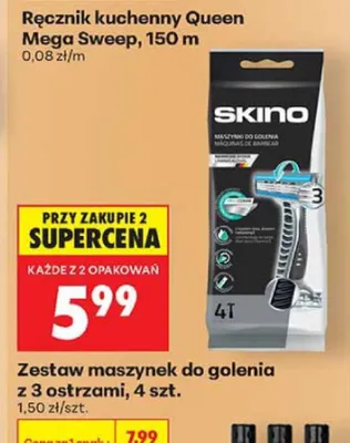 Zestaw maszynek do golenia z 3 ostrzami Skino 4-pak promocja w Biedronka
