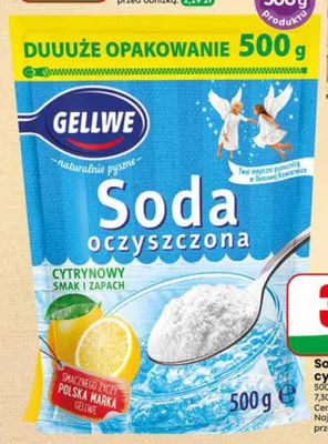 Soda oczyszczona cytrynowa Gellwe promocja w Dino