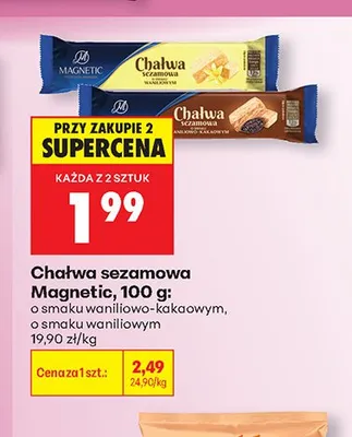 Chałwa sezamowa o smaku waniliowym Magnetic promocja w Biedronka