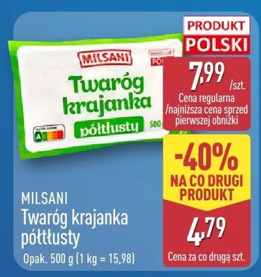 Twaróg krajanka półtłusty promocja w Aldi