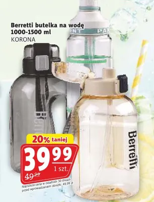Butelka na wodę Berretti 1000-1500 ml promocja w Prim Market