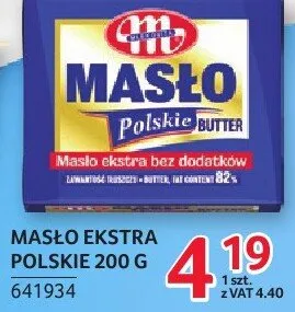 Masło ekstra polskie Mlekovita 200g promocja w Selgros
