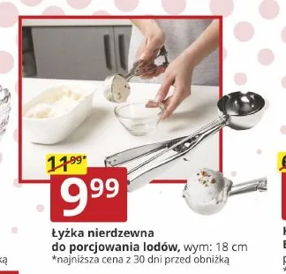 Łyżka nierdzewna do porcjowania lodów promocja w Prymus AGD