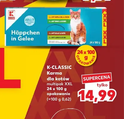 Karma dla kotów Häppchen in Gelee K-Classic 24-pak promocja w Kaufland