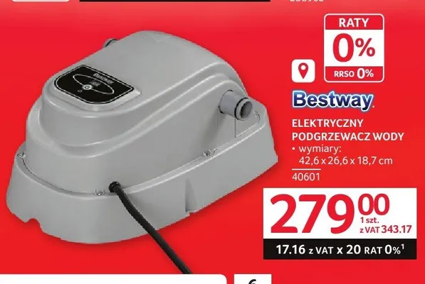Elektryczny podgrzewacz wody BESTWAY promocja w Selgros