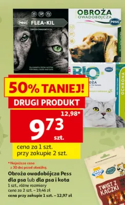 Obroża owadobójcza Pess dla psa i kota promocja w Auchan