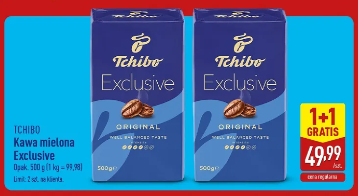 Kawa mielona Exclusive Tchibo promocja w Aldi