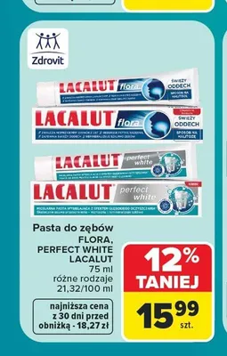 Pasta do zębów Lacalut Perfect White promocja w Carrefour