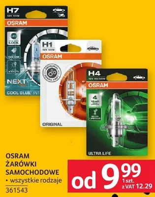 Żarówki samochodowe Osram promocja w Selgros
