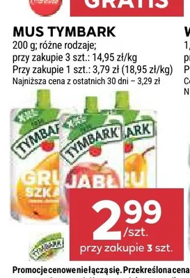 Mus Tymbark Jabłko promocja w Stokrotka
